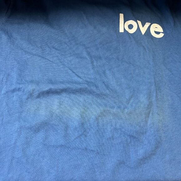 Womens Aviator Nation Blue Organic Cotton Love Graphic T-Shirt Top S - Picture 9 of 9